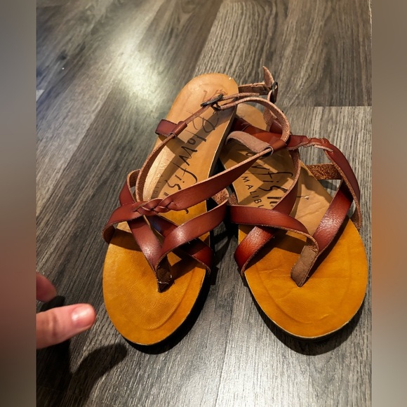 Blowfish Women's Tan Strappy Sandals summer neutral minimalist boho size 7 - Picture 6 of 10